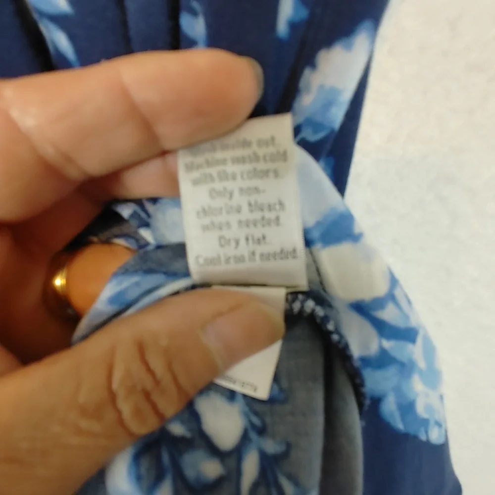 Womens‎ Casual Sleeveless V Neck Floral Long Summer Maxi Dress Blue Size Large - Picture 6 of 6